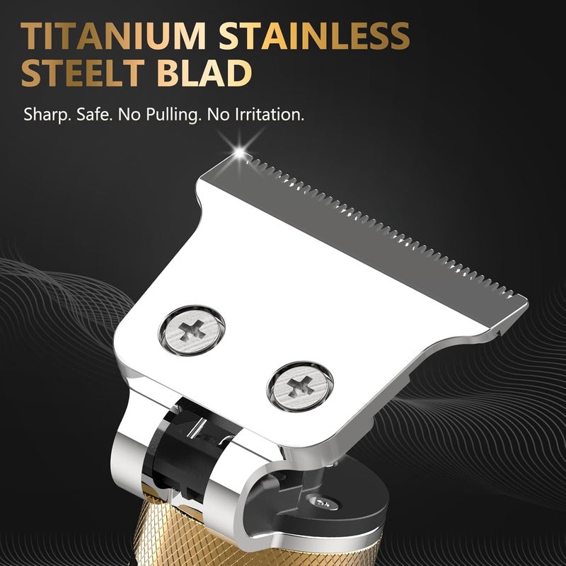 UFREE مقص شعر ومقص لحية للرجال احترافي، ماكينة حلاقة كهربائية للرجال، حواف دقيقة بشفرة T، مقصات حلاقة للشعر والشارب والوجه، هدايا للرجال - Image 3